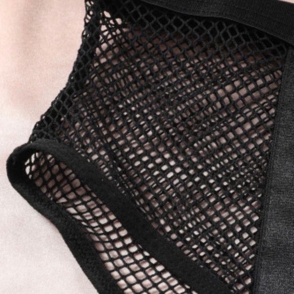 Lingerie Strappy Faux Leather Bra And Underwear Set NWT - Picture 5 of 6